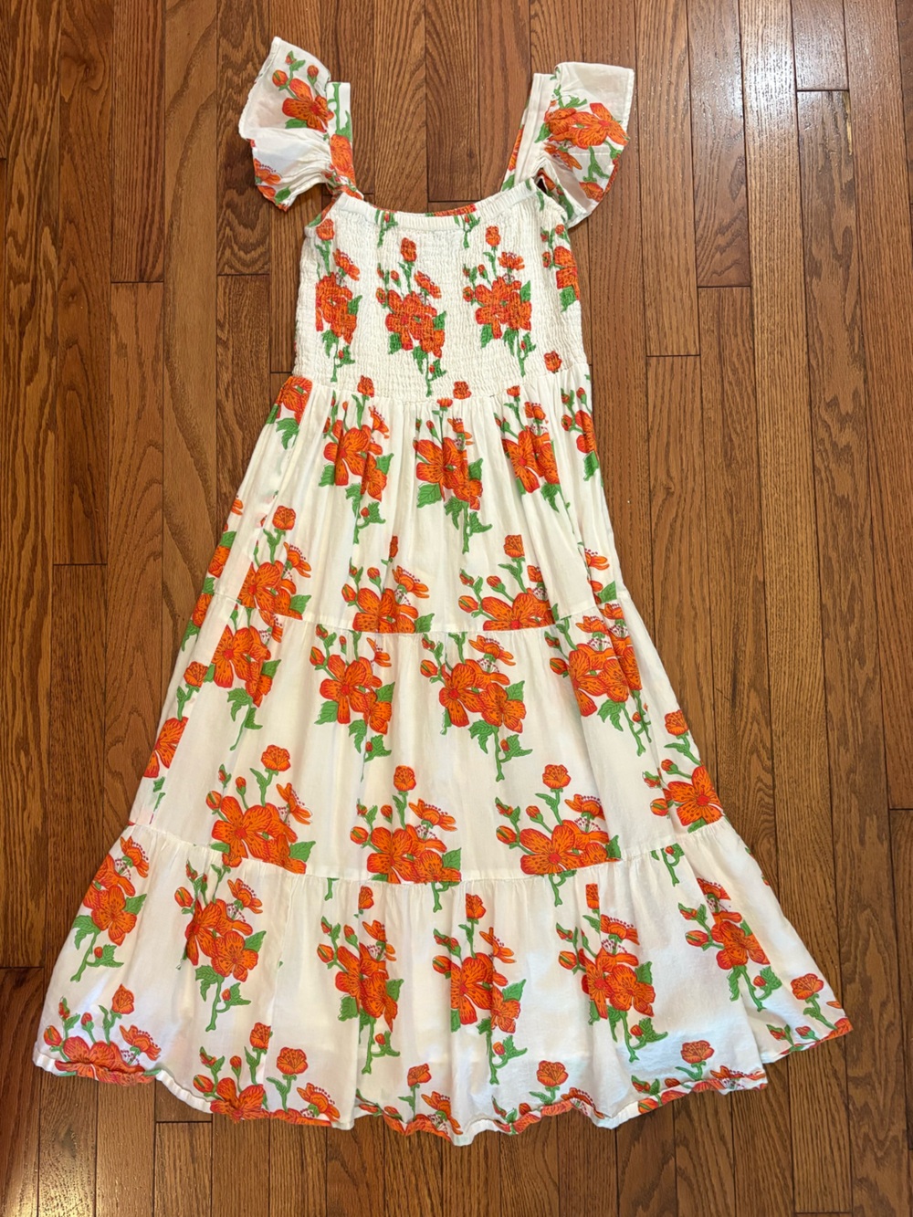 Victoria Dunn Magnolia White Midi Cotton Sundress